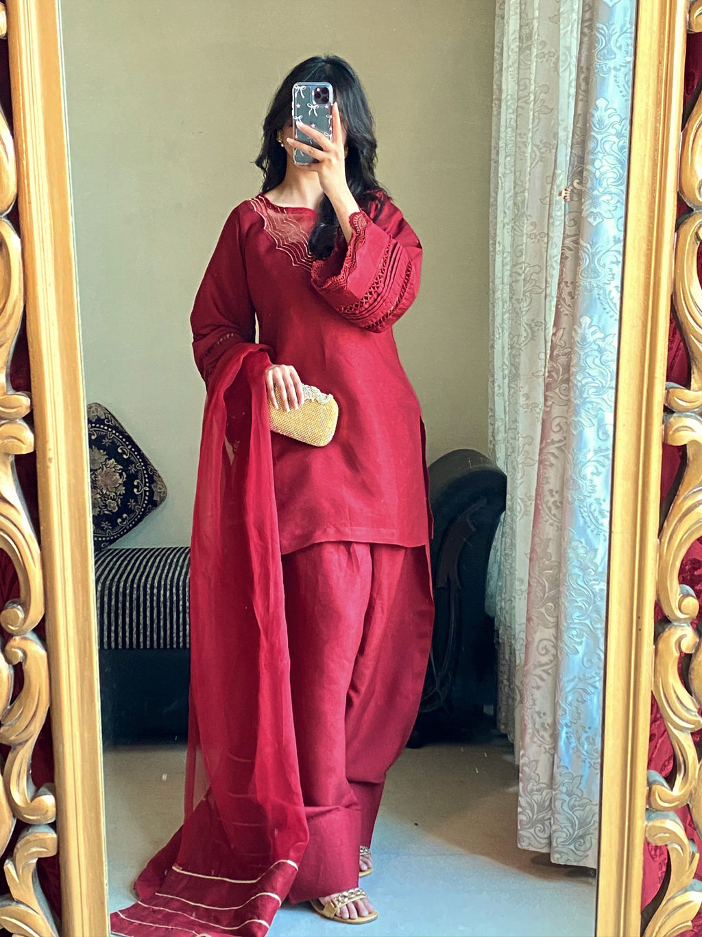 GN-84 || Ruby || Dabka Farshi Delight