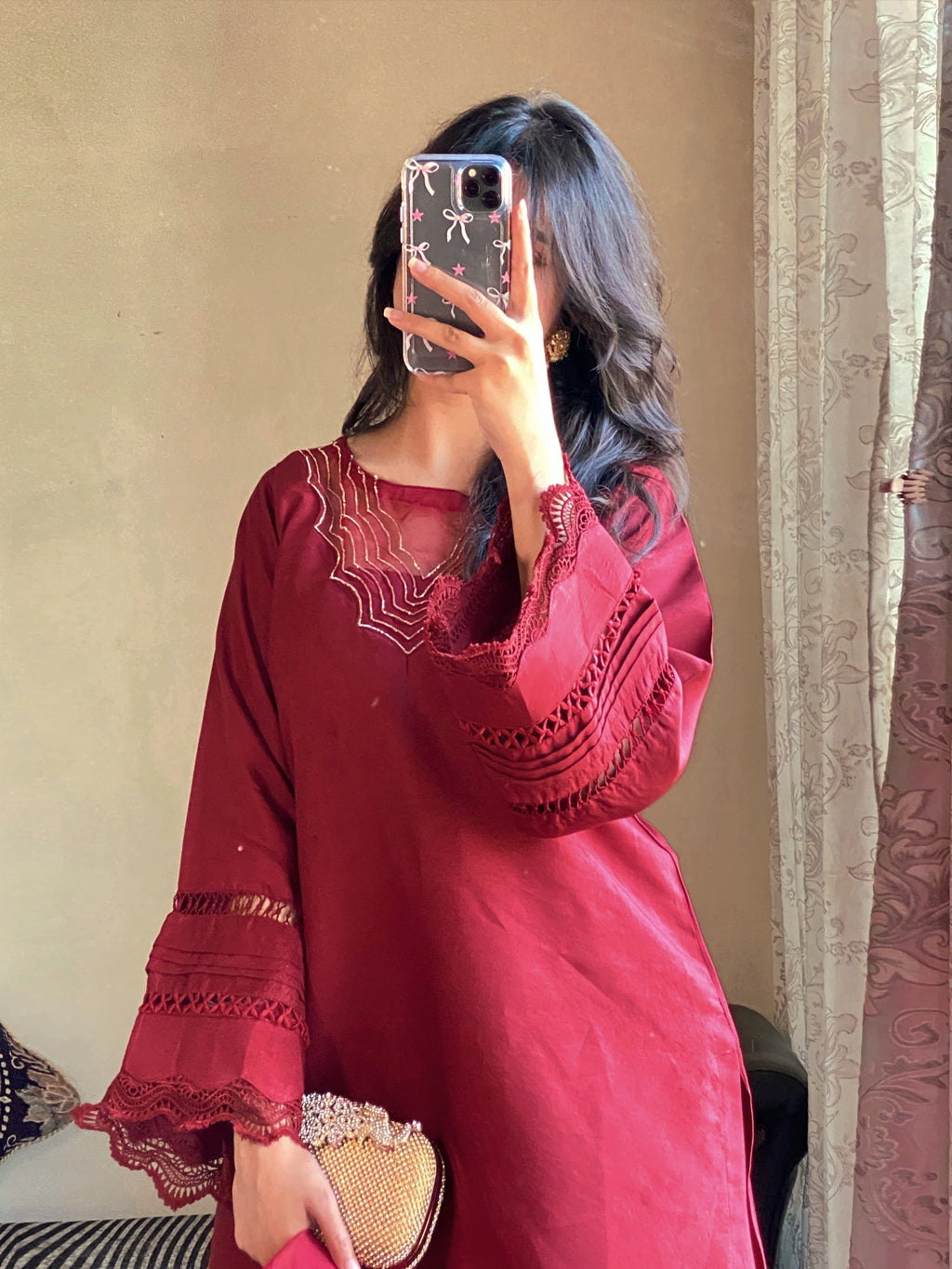 GN-84 || Ruby || Dabka Farshi Delight